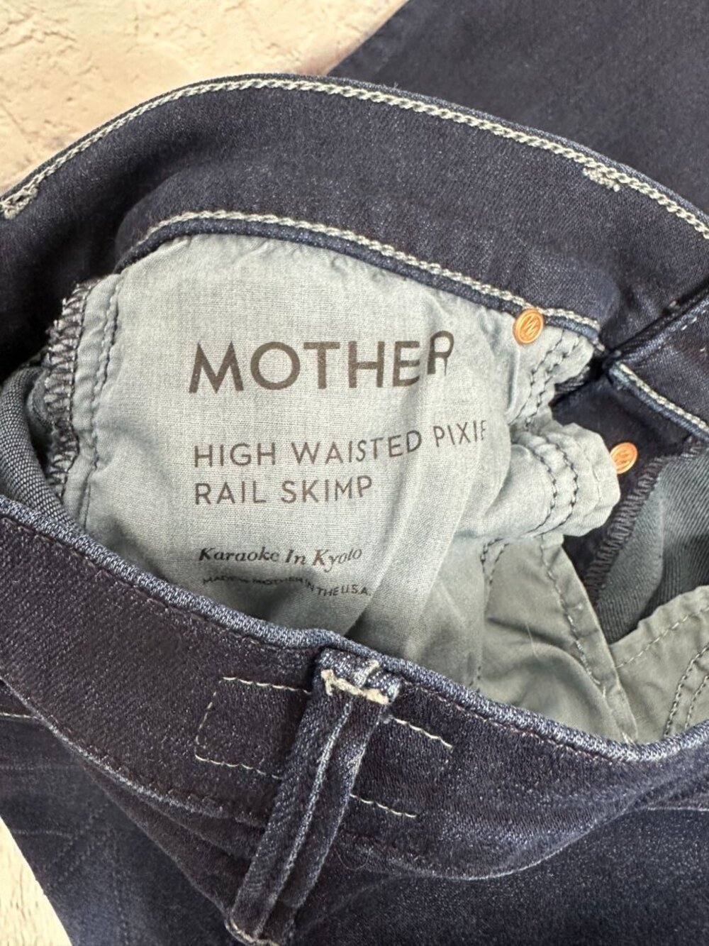 Mother jeans high waisted pixie rail skimp button fly size 27 - Picture 6 of 10